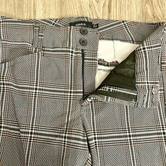 Torrid Bootcut Studio Luxe Ponte Mid-Rise Plaid Trouser Pant Size 20R - Picture 6 of 8